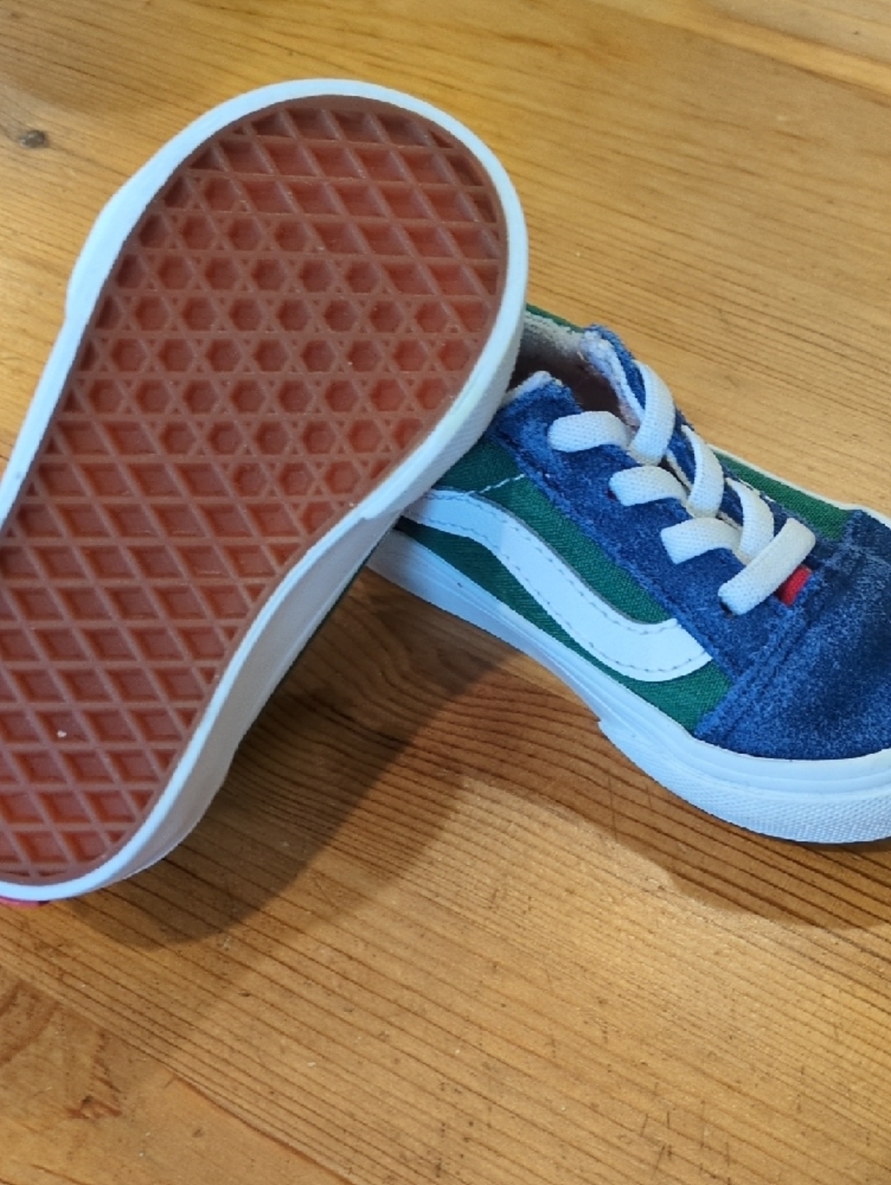 Vans Kids Green, Navy Blue, White & Red - Picture 5 of 8